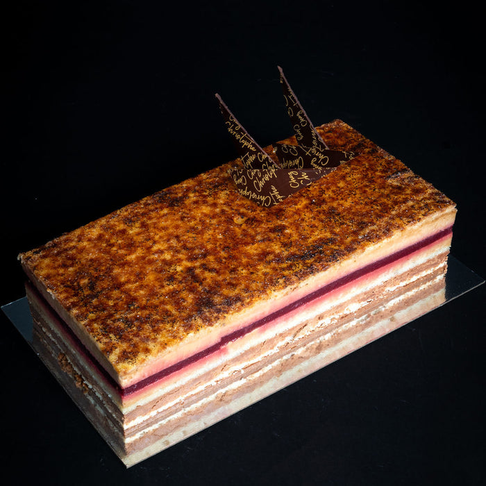 Gianduja cerise hazelnut cake - best cakes from Chez Christophe artisan cake shop in Burnaby and White Rock, near Vancouver, BC