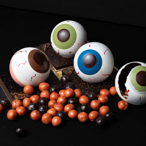 Top Halloween treats in Vancouver, BC, 2025, Chocolate Eyeball Showpiece from Chez Christophe chocolate shop in Burnaby and White Rock