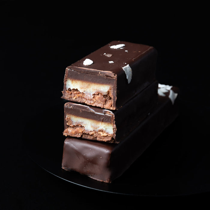 nanaimo bar chocolate treat from Chez Christophe artisan chocolate shop and bakery in Burnaby and White Rock, near Vancouver, BC