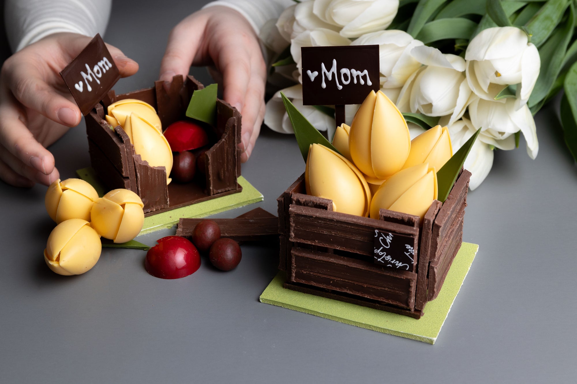 Best Mother's Day chocolate showpiece gift  Vancouver, BC from Chez Christophe Chocolate Shop in Burnaby and White Rock