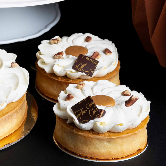 Best pumpkin desserts for Thanksgiving in Vancouver, BC, from Chez Christophe artisan cake shop in Burnaby and White Rock.