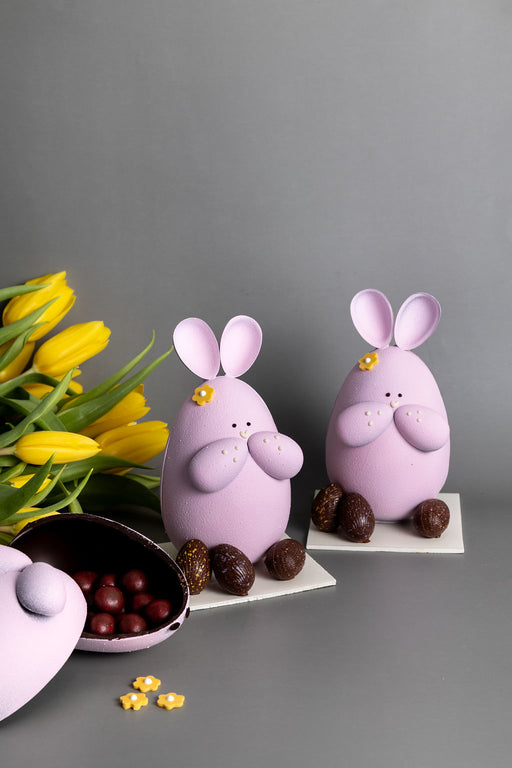 Chocolate easter bunny from chez christophe artisan chocolate shop in burnaby and white rock near vancouver, bc