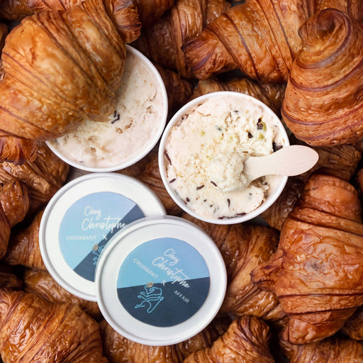 Croissant gelato Metro Vancouver BC, Chez Christophe and Buttermere patisserie collaboration white rock, burnaby, west vancouver