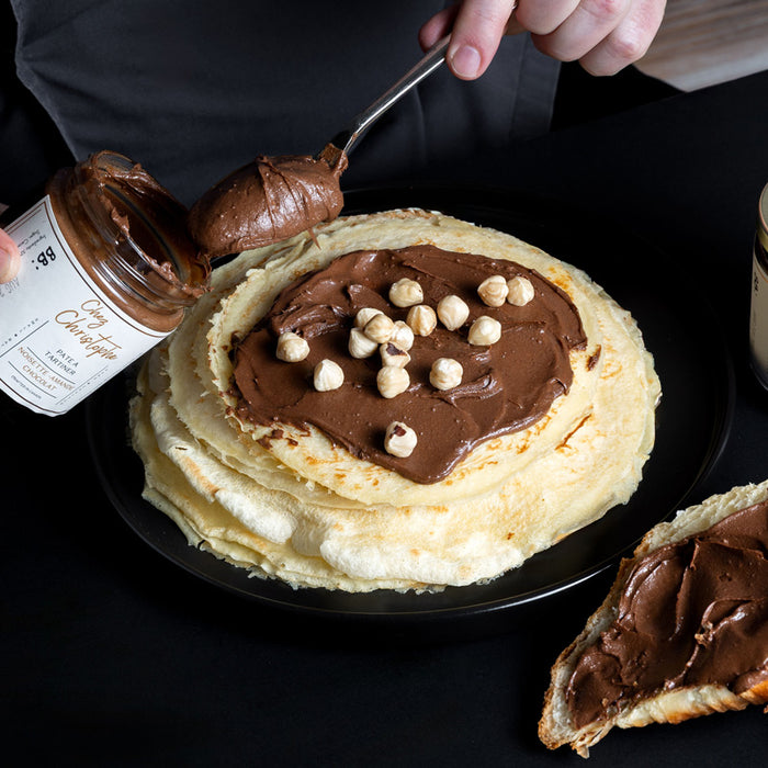 artisan hazelnut almond chocolate spread made in Canada, Chez Christophe Patisserie in Burnaby and White Rock, BC