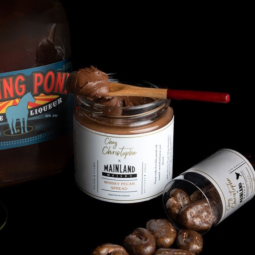 artisan whisky pecan almond chocolate spread made in Canada, Chez Christophe Patisserie in Burnaby and White Rock, BC