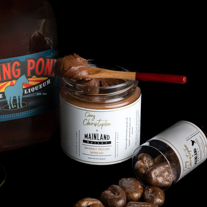 artisan whisky pecan almond chocolate spread made in Canada, Chez Christophe Patisserie in Burnaby and White Rock, BC
