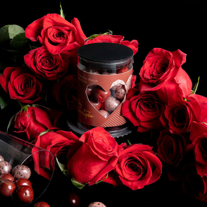 Best Valentine's Treats Vancouver, Canada - Cherry and blackberry chocolate dragee from Chez Christophe Artisan Chocolate Shop in Burnaby and White Rock.