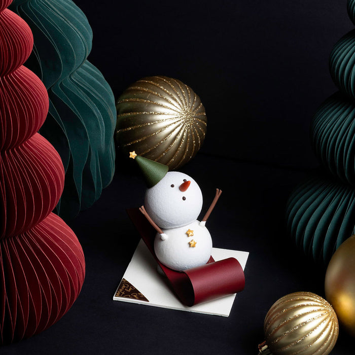 Artisan chocolate shop, best holiday gifts, chocolate snowman, Chez Christophe Chocolaterie in Burnaby and White Rock, near Vancouver, BC