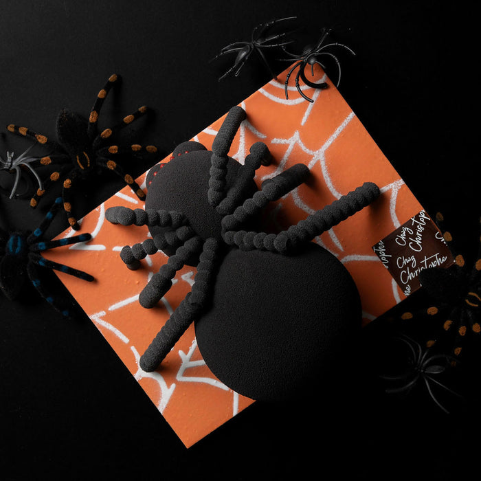where to find the best halloween treats in Metro Vancouver, BC - Tarantula Spider Chocolate Showpiece from Chez Christophe artisan Chocolate Shop in Burnaby, White Rock, and West Vancouver