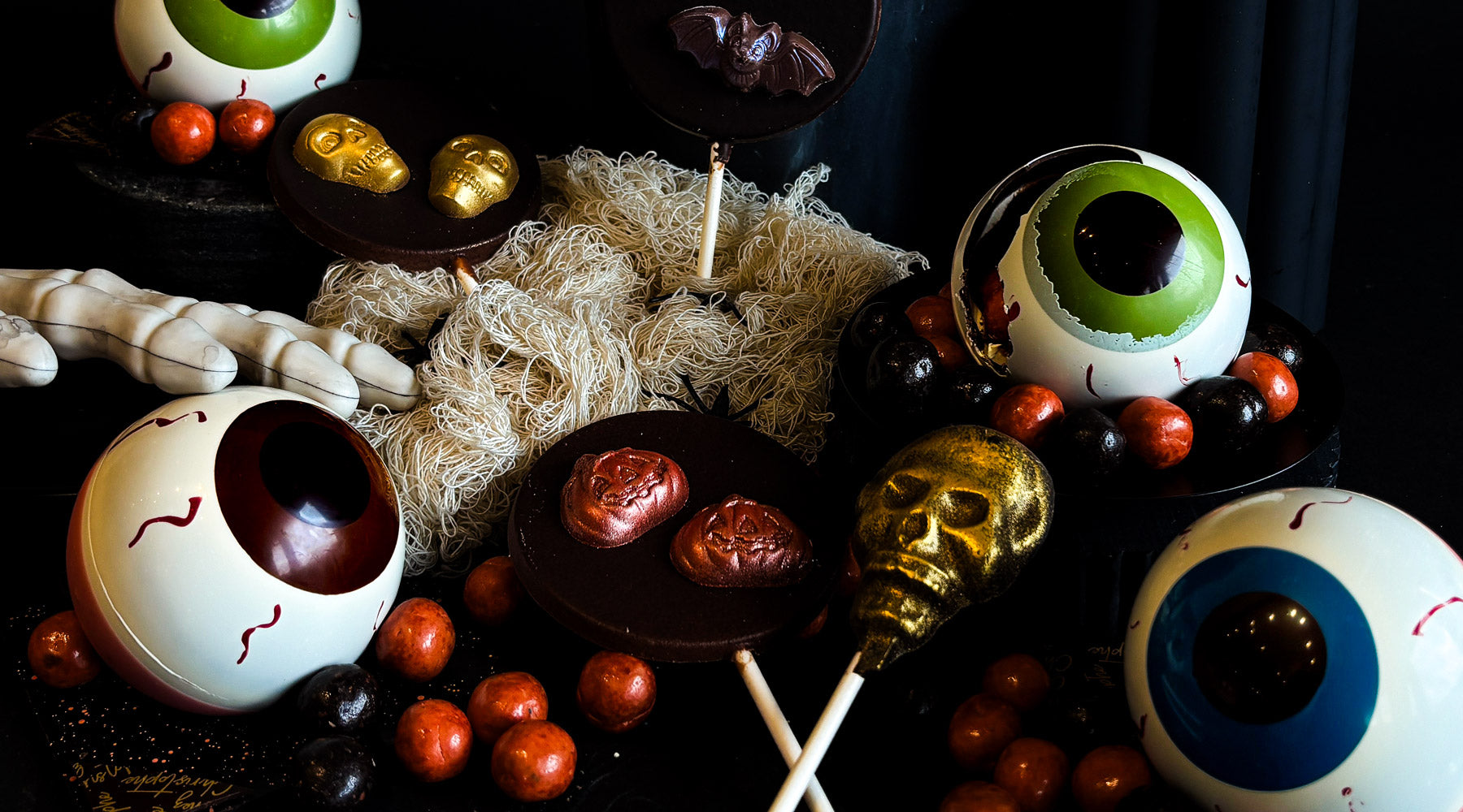Halloween themed chocolate treats in Vancouver, BC from Chez Christophe Chocolaterie Patisserie in Burnaby and White Rock, BC