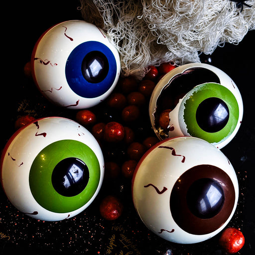 Best Halloween treats in Vancouver, BC, 2025, Chocolate Eyeball Showpiece from Chez Christophe chocolate shop in Burnaby and White Rock