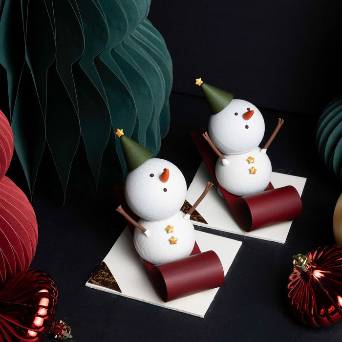 Chocolate Snowman best holiday gift from Chez Christophe Chocolate Shop in Metro Vancouver, BC, locally made.