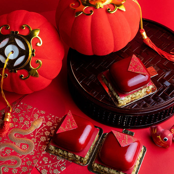 best Lunar New Year treats in Metro Vancouver - Red Envelope Cake by Chez Christophe Cake Shop in Burnaby and White Rock