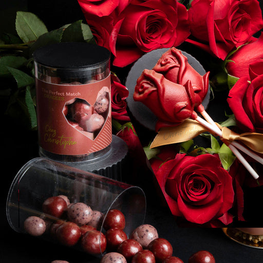 Best Valentine's Gifts Metro Vancouver, Canada - Cherry and blackberry chocolate dragee from Chez Christophe Artisan Chocolate Shop in Burnaby and White Rock.