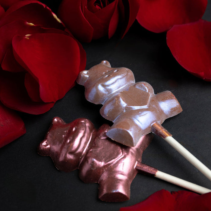 best Valentine's Day treats in Vancouver, artisan chocolate lollipops from Chez Christophe Chocolate Shop in Burnaby and White Rock