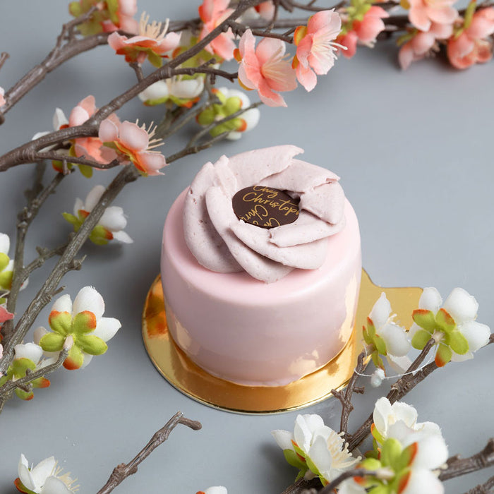 best cherry blossom cake in Vancouver, BC, from Chez Christophe cake shop in Burnaby and White Rock. 