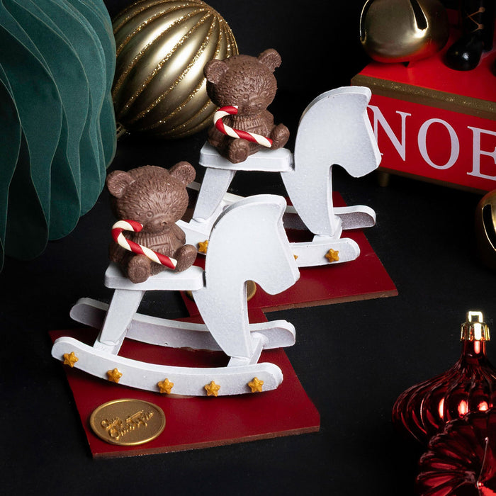 best festive treats, vancouver, bc, chocolate teddy bear showpiece gift from Chez Christophe Chocolate Shop in Burnaby and White Rock