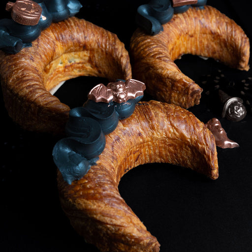 best halloween treats in metro vancouver, bc, specialty croissant chocolate and raspberry flavour from Chez Christophe Patisserie in burnaby, white rock, West Vancouver. 