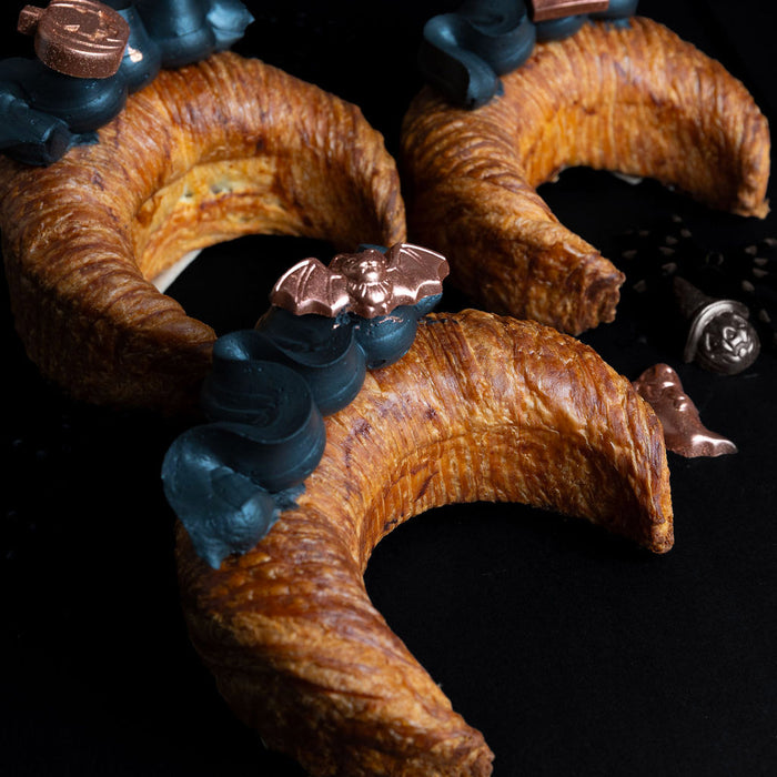 best halloween treats in metro vancouver, bc, specialty croissant chocolate and raspberry flavour from Chez Christophe Patisserie in burnaby, white rock, West Vancouver. 