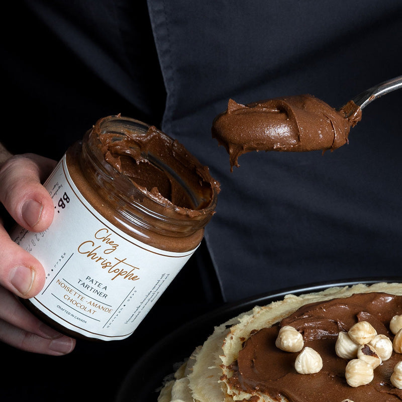 hazelnut chocolate spread made in canada, small business, Chez Christophe Patisserie in Burnaby and White Rock, BC