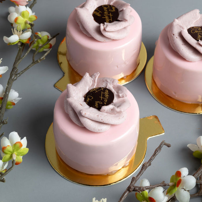 Top cherry blossom treats - pink blossom cake in Vancouver, BC, from Chez Christophe cake shop in Burnaby and White Rock.