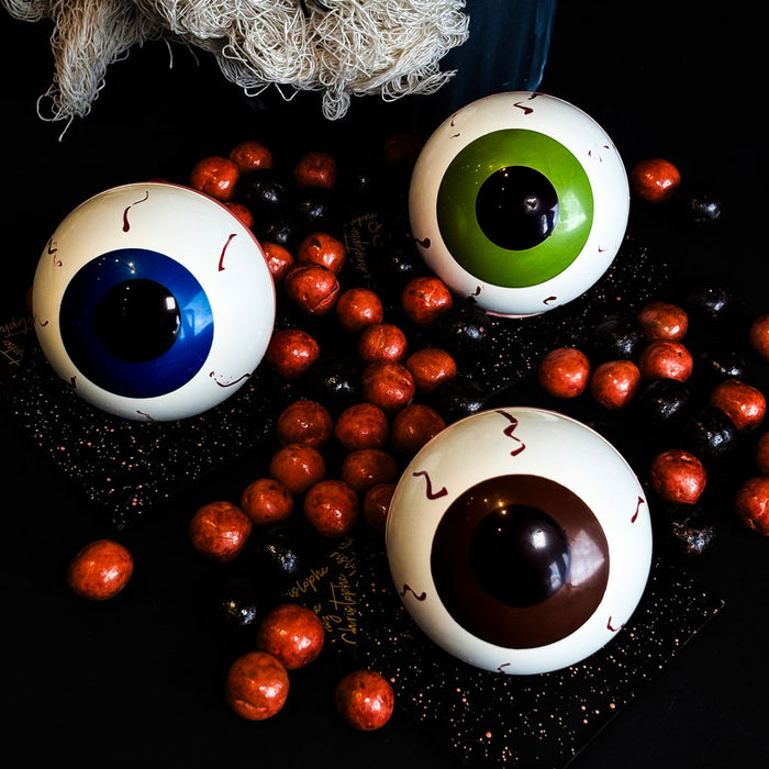Top Halloween treats in Metro Vancouver, BC, 2025, Chocolate Eyeball Showpiece from Chez Christophe chocolate shop in Burnaby and White Rock